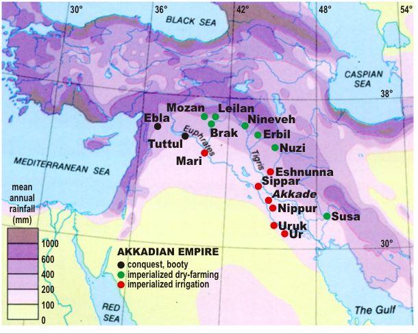 map of akkadian empire